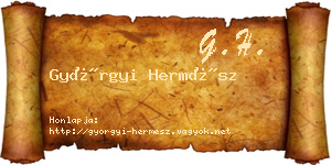 Györgyi Hermész névjegykártya